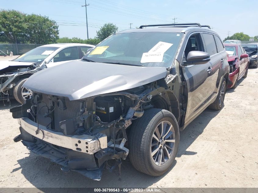 2019 TOYOTA HIGHLANDER XLE - 5TDKZRFH7KS570805