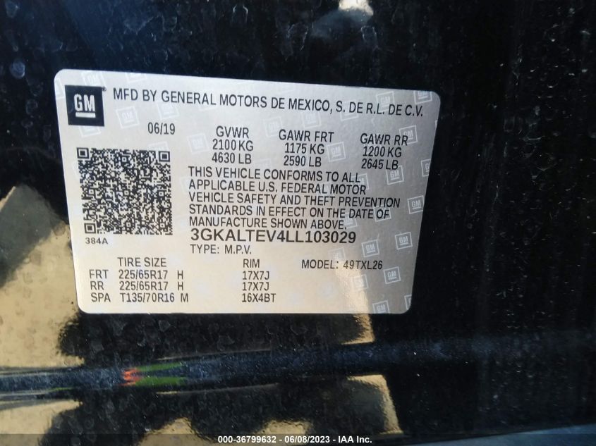 2020 GMC TERRAIN SLE - 3GKALTEV4LL103029
