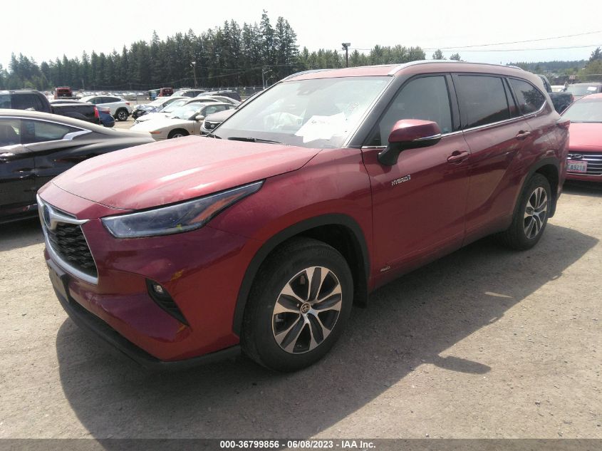 2021 TOYOTA HIGHLANDER HYBRID XLE - 5TDHBRCH5MS531023