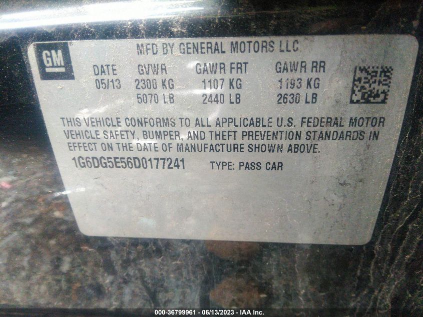 2013 CADILLAC CTS SEDAN LUXURY - 1G6DG5E56D0177241