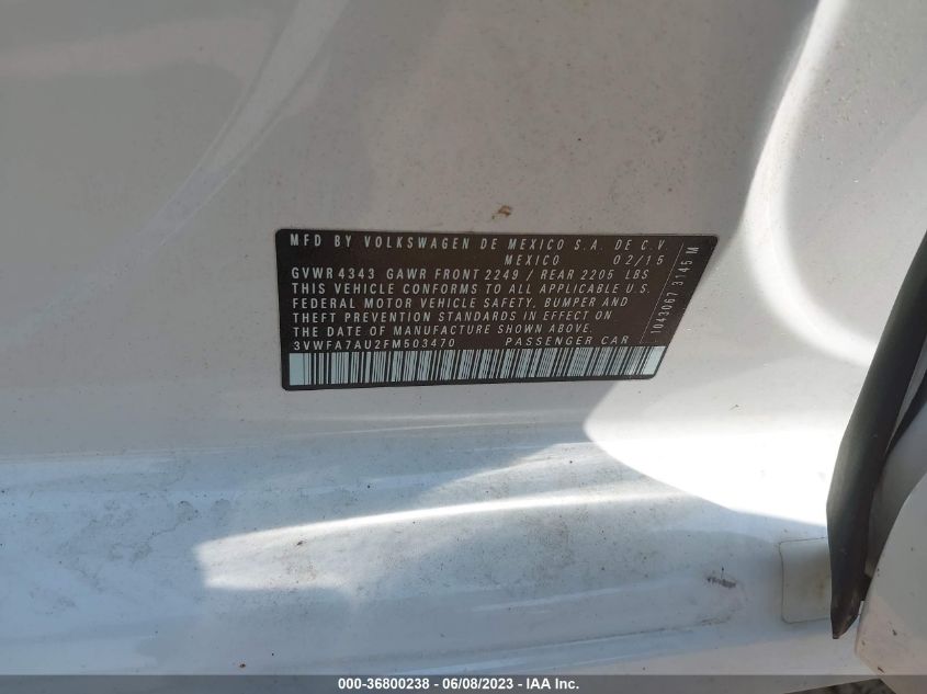 2015 VOLKSWAGEN GOLF SPORTWAGEN TDI S - 3VWFA7AU2FM503470