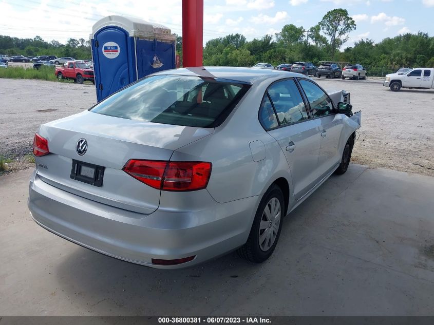 2015 VOLKSWAGEN JETTA SEDAN 2.0L S - 3VW2K7AJ8FM268932