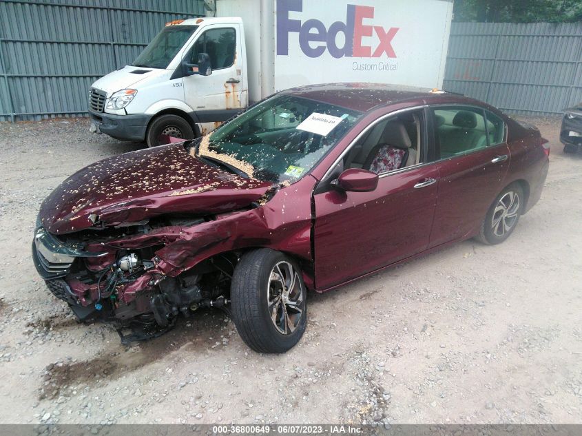 2016 HONDA ACCORD SEDAN LX - 1HGCR2F36GA201648