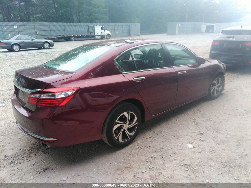 2016 HONDA ACCORD SEDAN LX - 1HGCR2F36GA201648