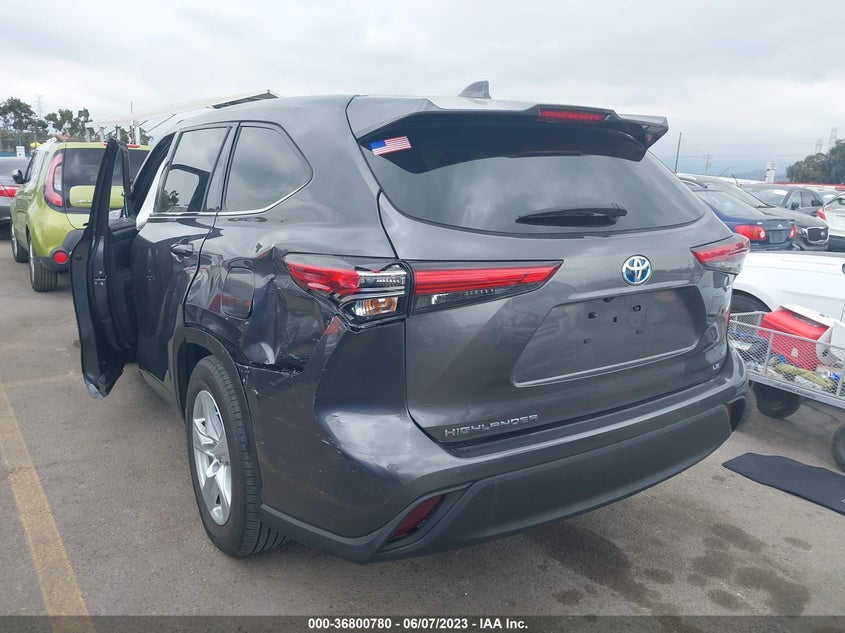 VIN 5TDZARAH2MS504047 2021 TOYOTA HIGHLANDER HYBRID LE
