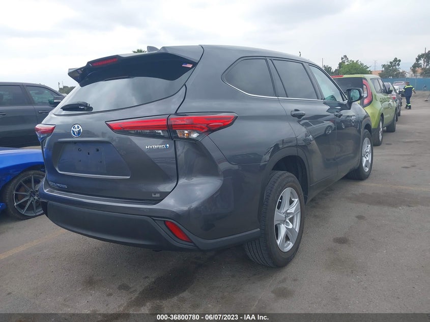 VIN 5TDZARAH2MS504047 2021 TOYOTA HIGHLANDER HYBRID LE