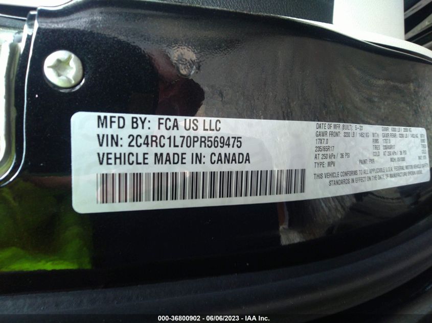 2023 CHRYSLER PACIFICA HYBRID TOURING L - 2C4RC1L70PR569475