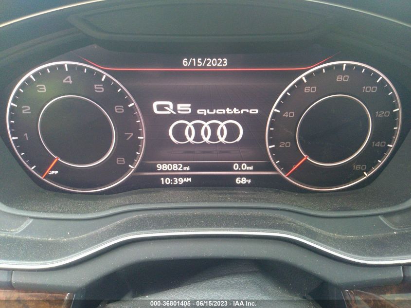 2018 AUDI Q5 PREMIUM/TECH PREMIUM - WA1ANAFY6J2013134