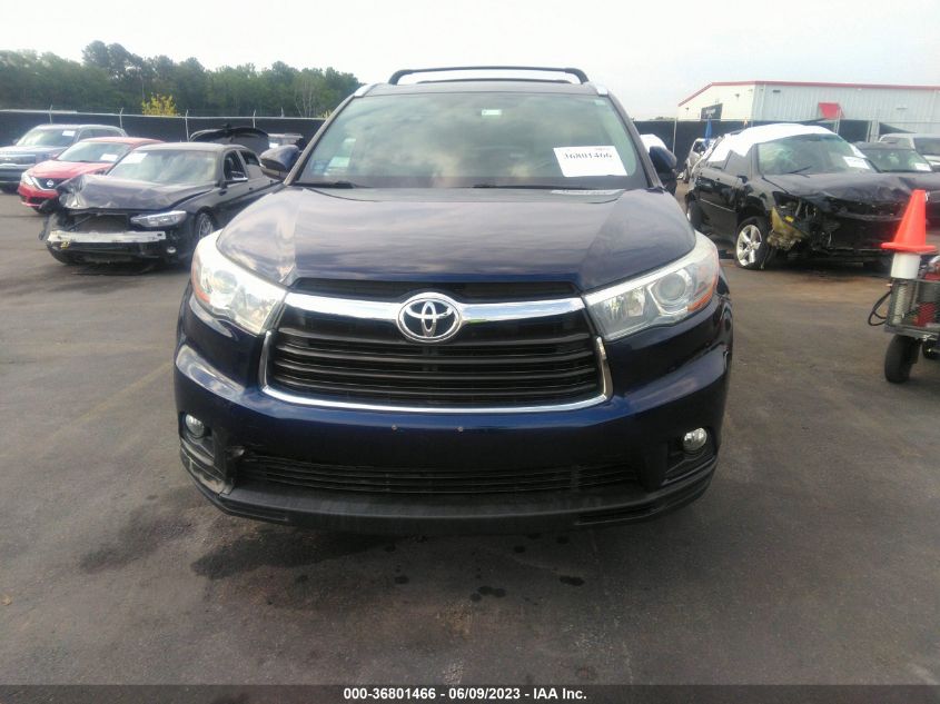 2015 TOYOTA HIGHLANDER XLE - 5TDJKRFH6FS167033