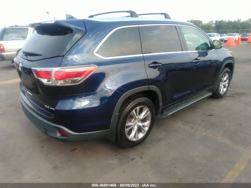 2015 TOYOTA HIGHLANDER XLE - 5TDJKRFH6FS167033