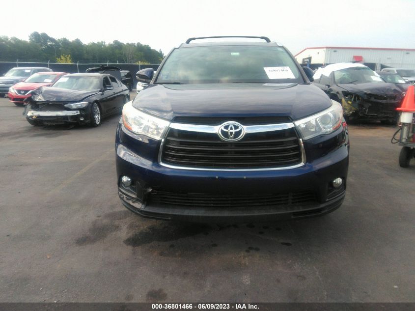 2015 TOYOTA HIGHLANDER XLE - 5TDJKRFH6FS167033