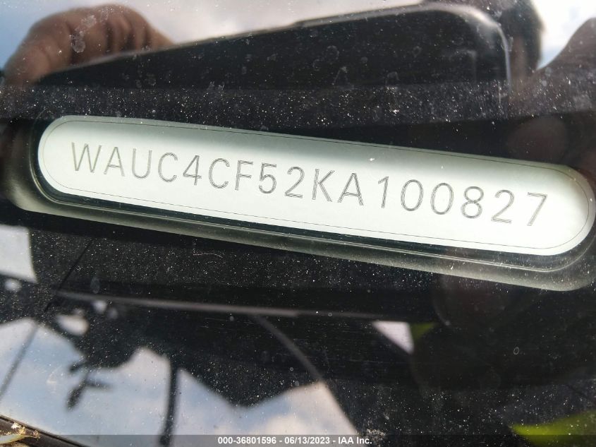 2019 AUDI S5 SPORTBACK PRESTIGE - WAUC4CF52KA100827