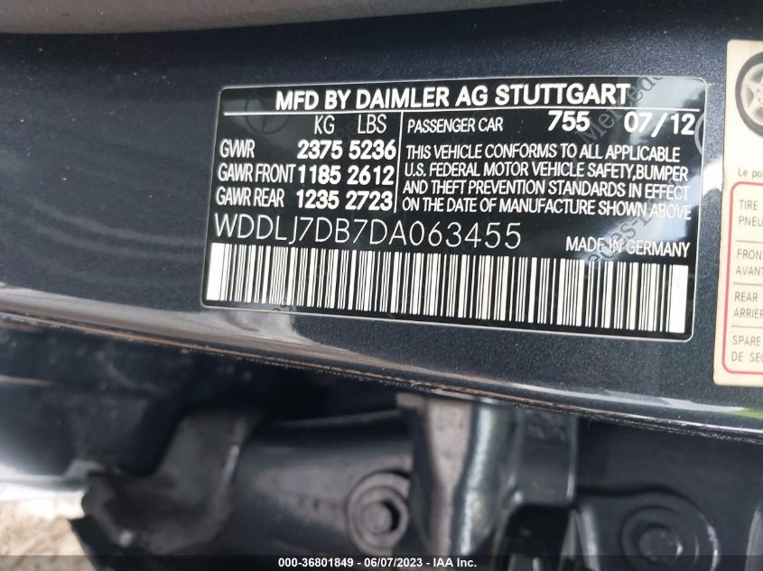 2013 MERCEDES-BENZ CLS-CLASS CLS 550 WDDLJ7DB7DA063455