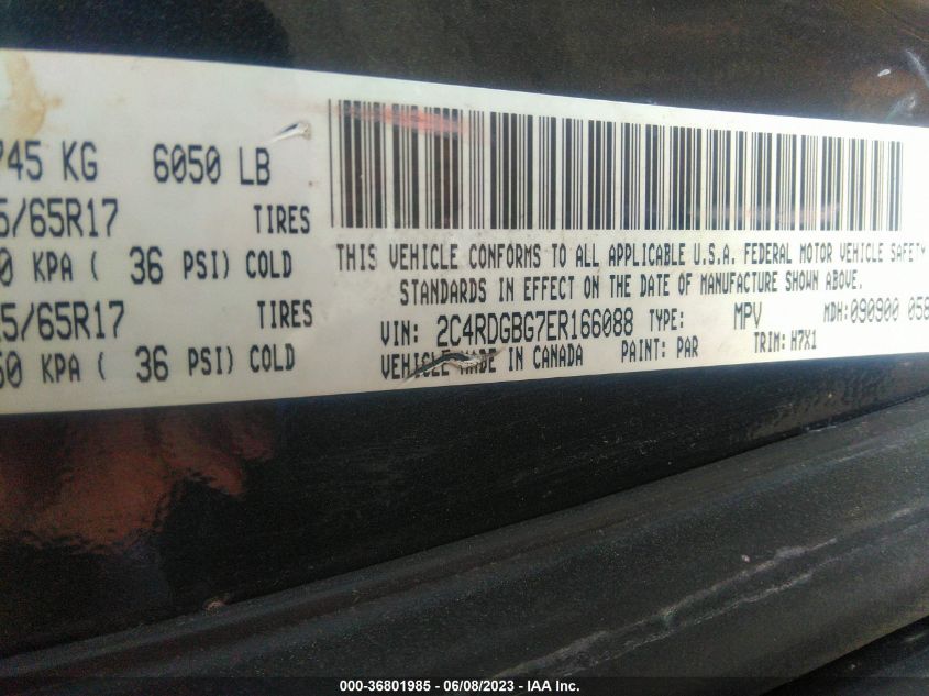 2014 DODGE GRAND CARAVAN SE - 2C4RDGBG7ER166088