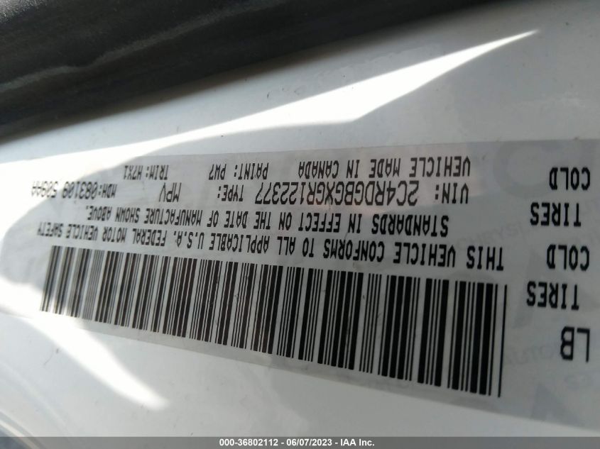 2016 DODGE GRAND CARAVAN SE - 2C4RDGBGXGR122377