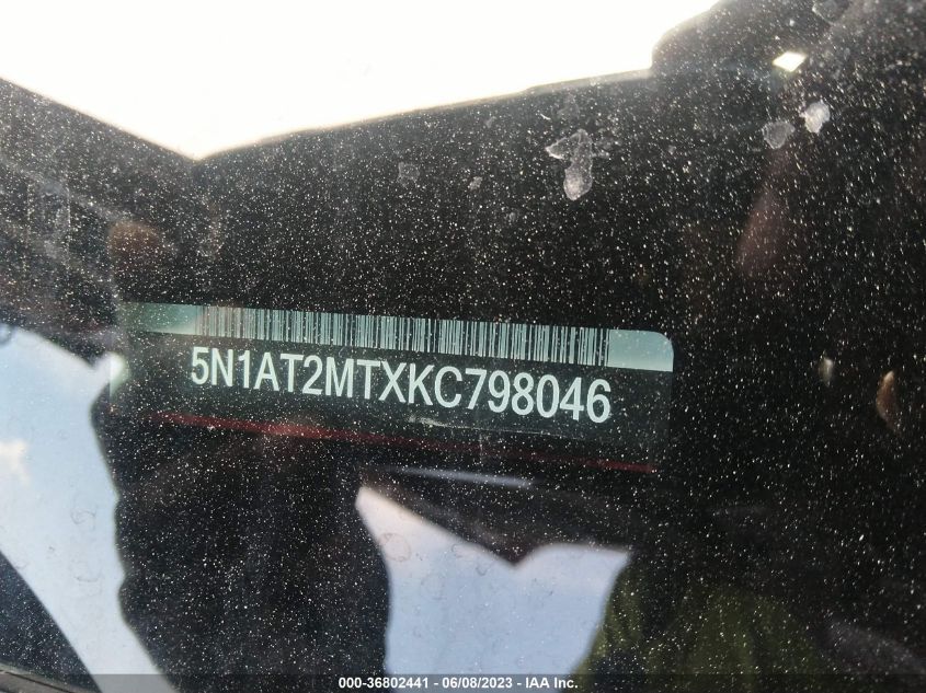 2019 NISSAN ROGUE S/SL/SV - 5N1AT2MTXKC798046