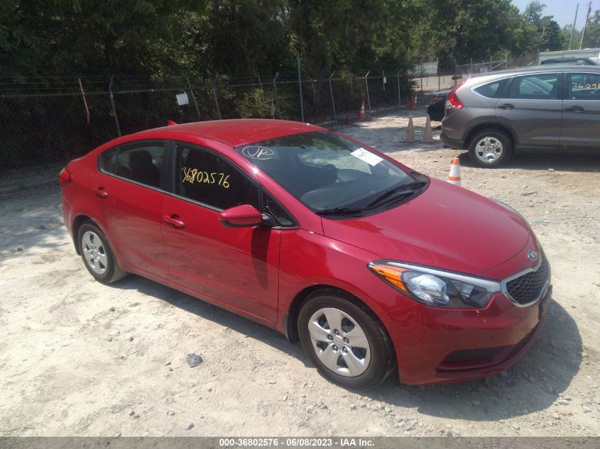 2016 KIA FORTE LX - KNAFK4A6XG5554249