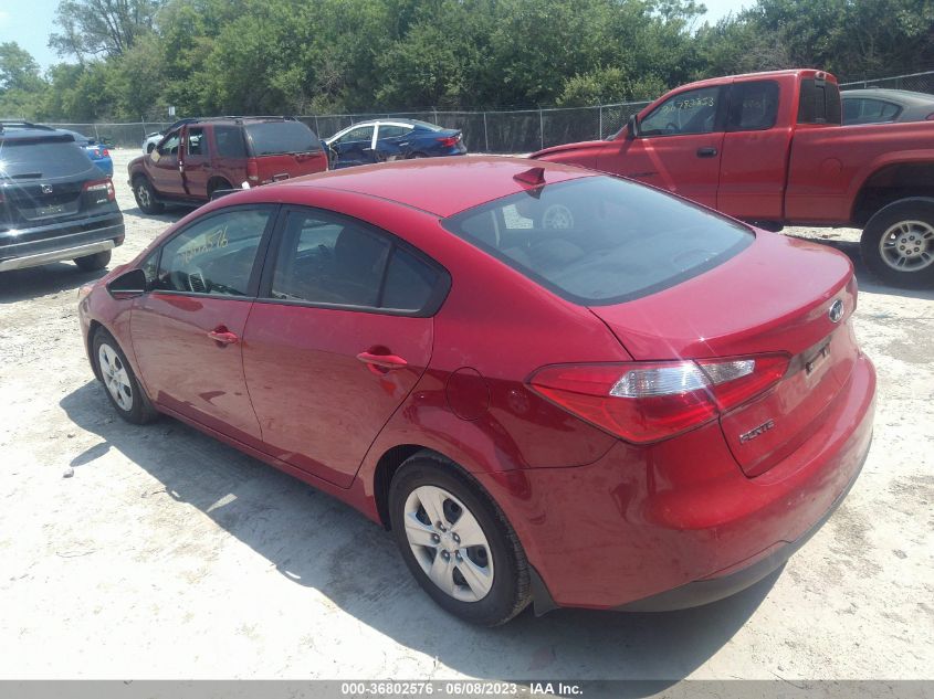 2016 KIA FORTE LX - KNAFK4A6XG5554249
