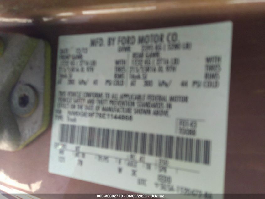 2014 FORD TRANSIT CONNECT WAGON XLT NM0GE9F76E1144868