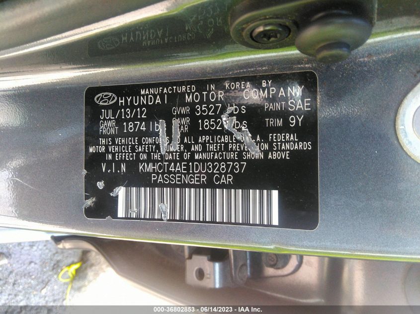 2013 HYUNDAI ACCENT GLS - KMHCT4AE1DU328737