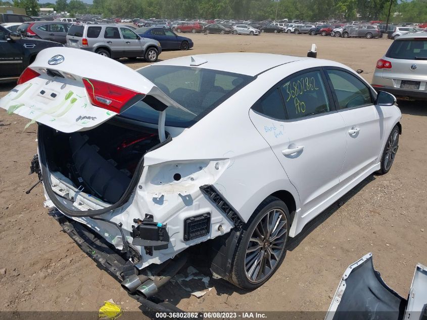 2018 HYUNDAI ELANTRA SPORT - KMHD04LB7JU530851