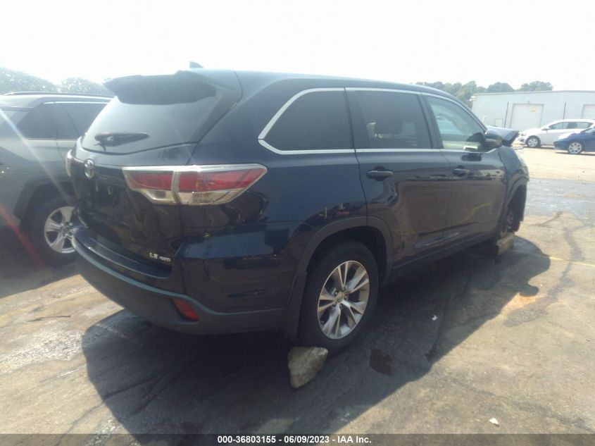 2015 TOYOTA HIGHLANDER LE - 5TDBKRFH7FS093254