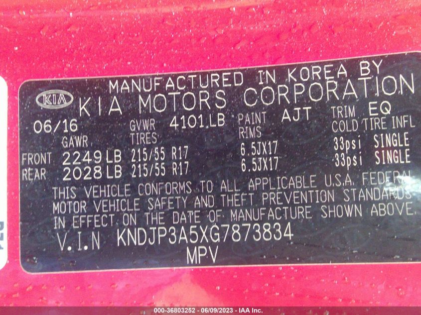 2016 KIA SOUL + - KNDJP3A5XG7873834