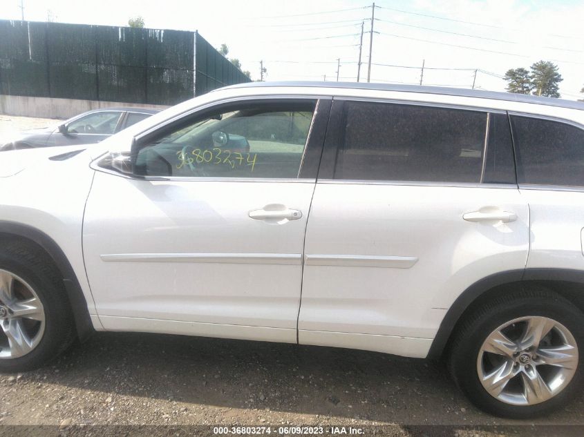 2016 TOYOTA HIGHLANDER LIMITED - 5TDDKRFH9GS350019