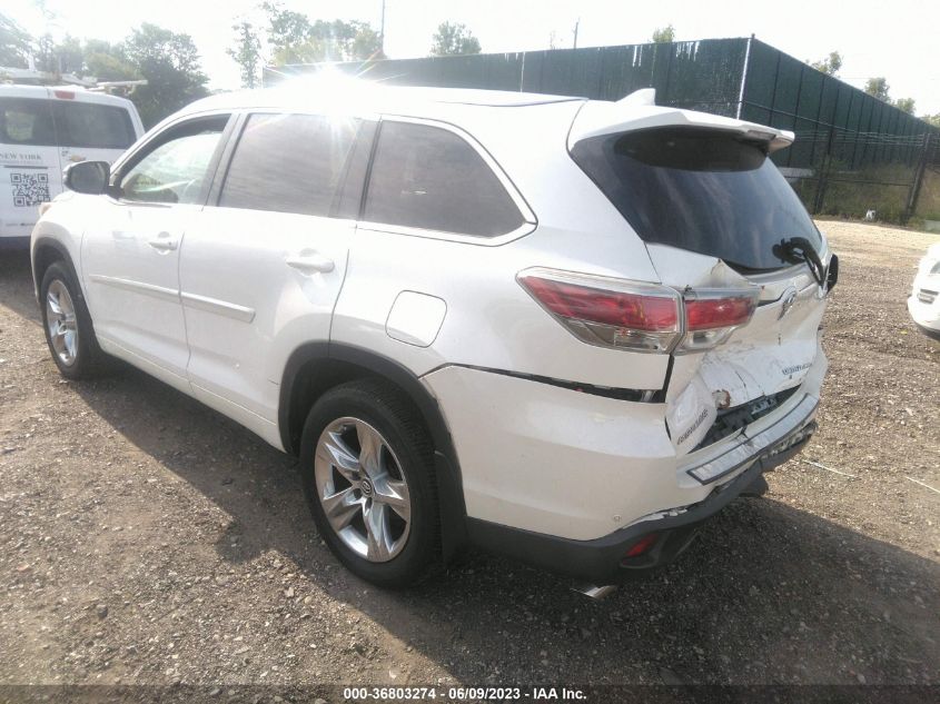 2016 TOYOTA HIGHLANDER LIMITED - 5TDDKRFH9GS350019