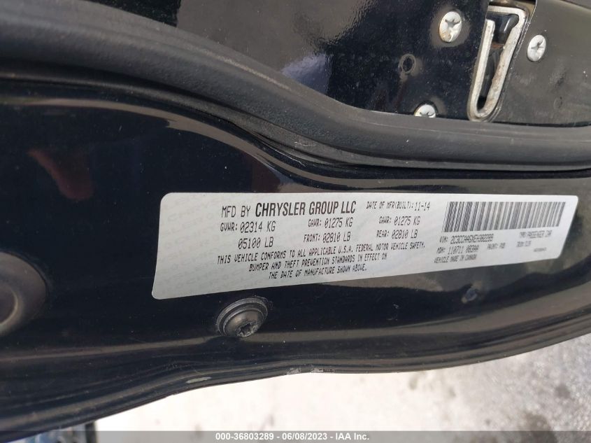 2014 CHRYSLER 300 - 2C3CCAAGXEH382289