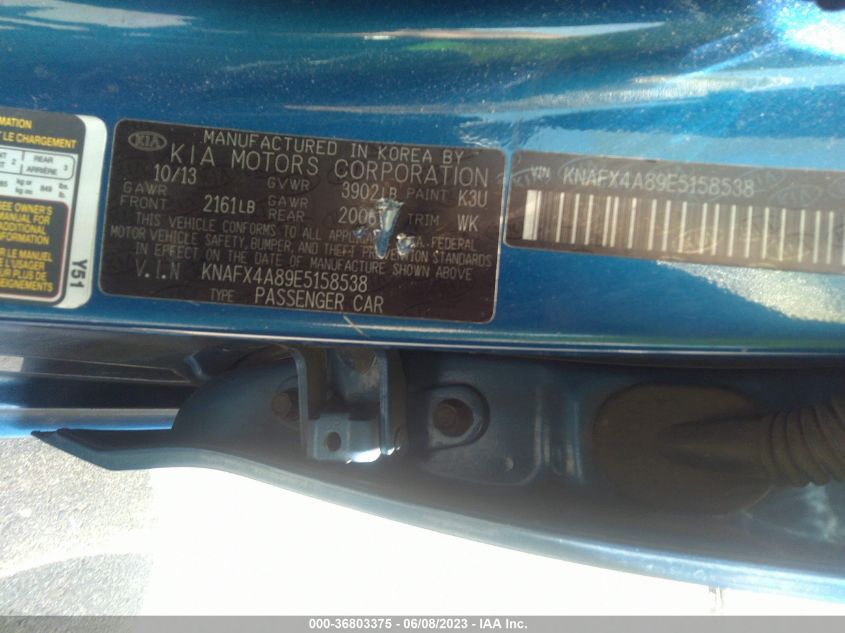 2014 KIA FORTE EX - KNAFX4A89E5158538