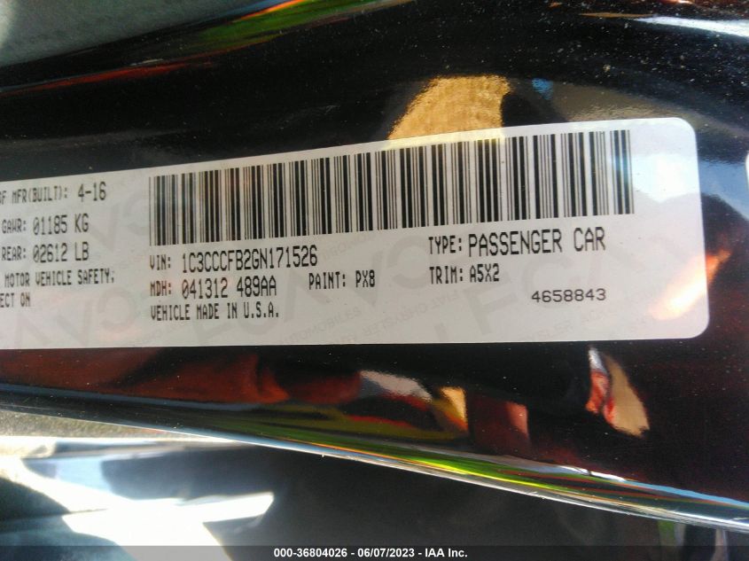 2016 CHRYSLER 200 LX - 1C3CCCFB2GN171526