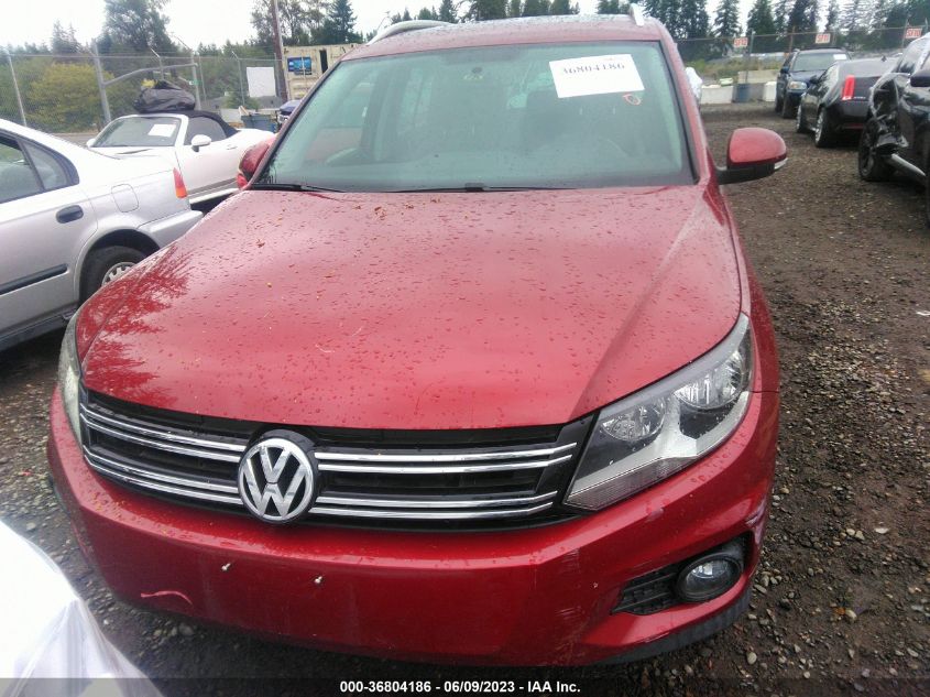 2013 VOLKSWAGEN TIGUAN SE W/SUNROOF & NAV - WVGAV3AX6DW084777