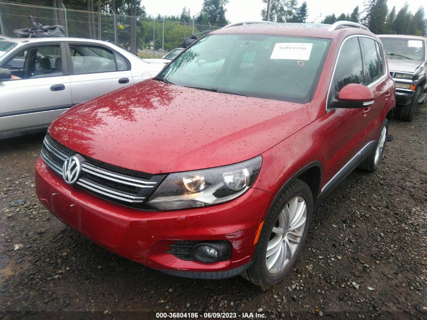 2013 VOLKSWAGEN TIGUAN SE W/SUNROOF & NAV - WVGAV3AX6DW084777