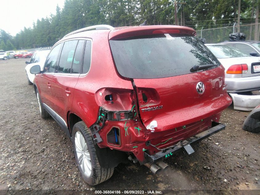 2013 VOLKSWAGEN TIGUAN SE W/SUNROOF & NAV - WVGAV3AX6DW084777