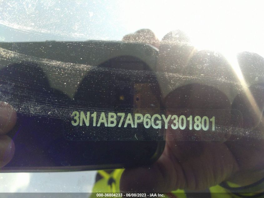 2016 NISSAN SENTRA SR - 3N1AB7AP6GY301801