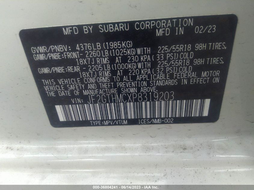 2023 SUBARU CROSSTREK LIMITED - JF2GTHMCXP8319203