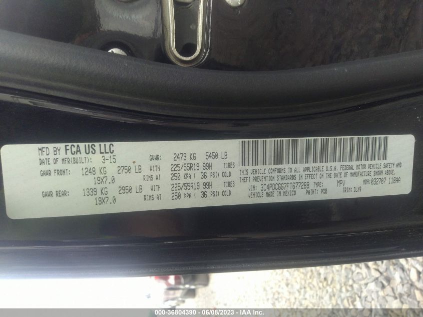 2015 DODGE JOURNEY CROSSROAD - 3C4PDCGG7FT677288