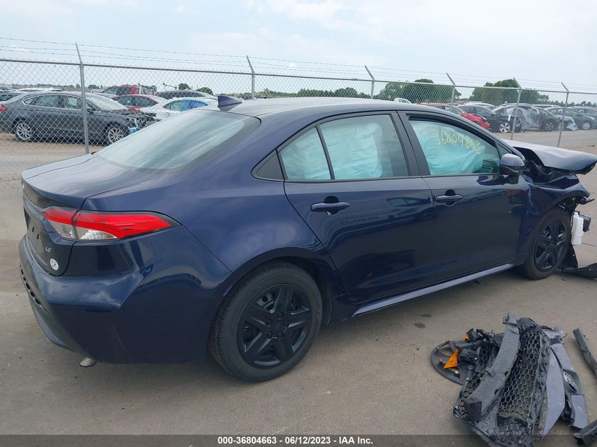 VIN 5YFEPRAE0LP044168 2020 TOYOTA COROLLA LE