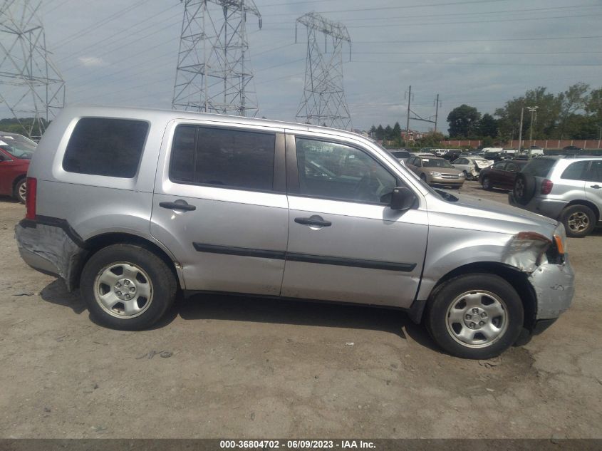 2013 HONDA PILOT LX - 5FNYF4H22DB045656