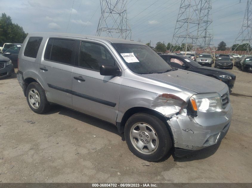 2013 HONDA PILOT LX - 5FNYF4H22DB045656