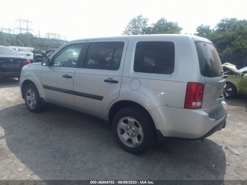2013 HONDA PILOT LX - 5FNYF4H22DB045656