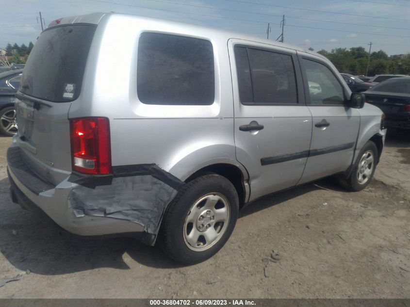 2013 HONDA PILOT LX - 5FNYF4H22DB045656