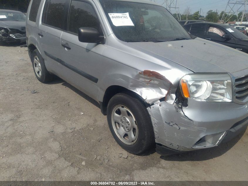 2013 HONDA PILOT LX - 5FNYF4H22DB045656