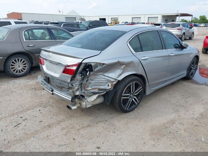 2016 HONDA ACCORD SEDAN SPORT - 1HGCR2F50GA161357