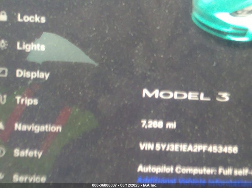 2023 TESLA MODEL 3 - 5YJ3E1EA2PF453456