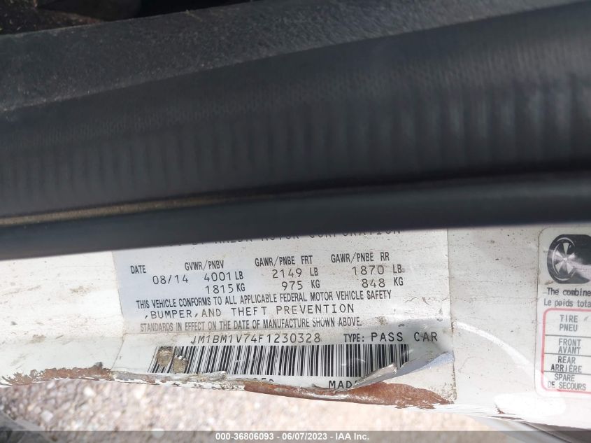 2015 MAZDA MAZDA3 I TOURING - JM1BM1V74F1230328