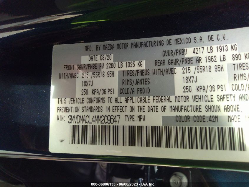 2021 MAZDA CX-30 PREFERRED - 3MVDMACL4MM209647