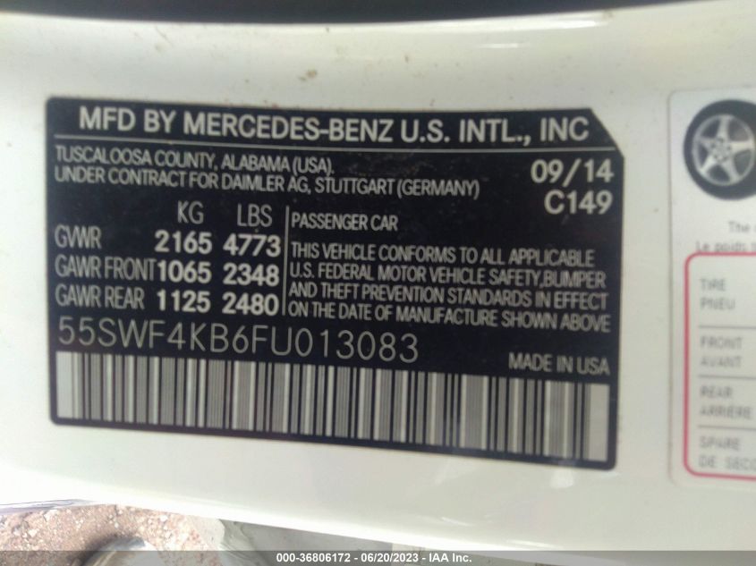 2015 MERCEDES-BENZ C-CLASS C 300 - 55SWF4KB6FU013083