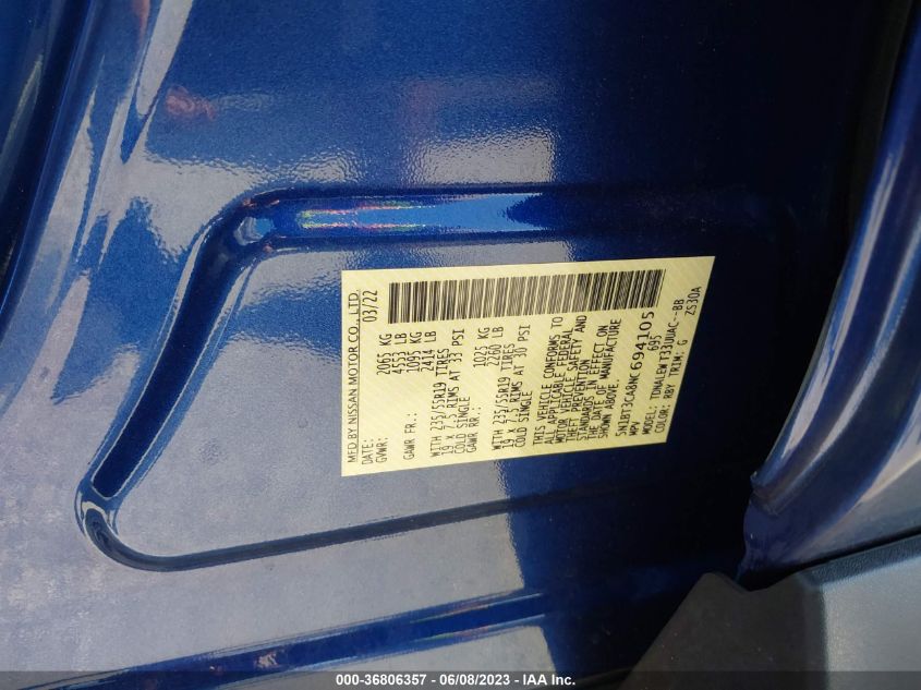 2022 NISSAN ROGUE SL - 5N1BT3CA8NC694105